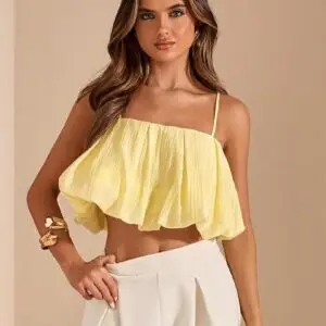 crop top yellow