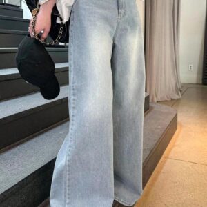 woman wide-leg jeans