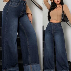 woman wide-leg jeans