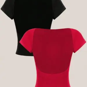 crop top red ,black