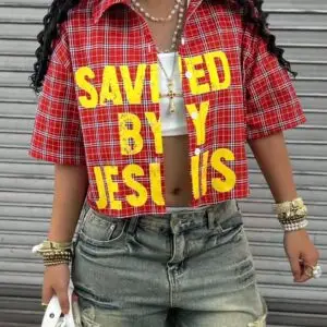 shirt stripe red & yellow